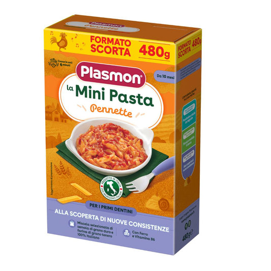 plasmon  la mini pasta pennette 480gr 10m+