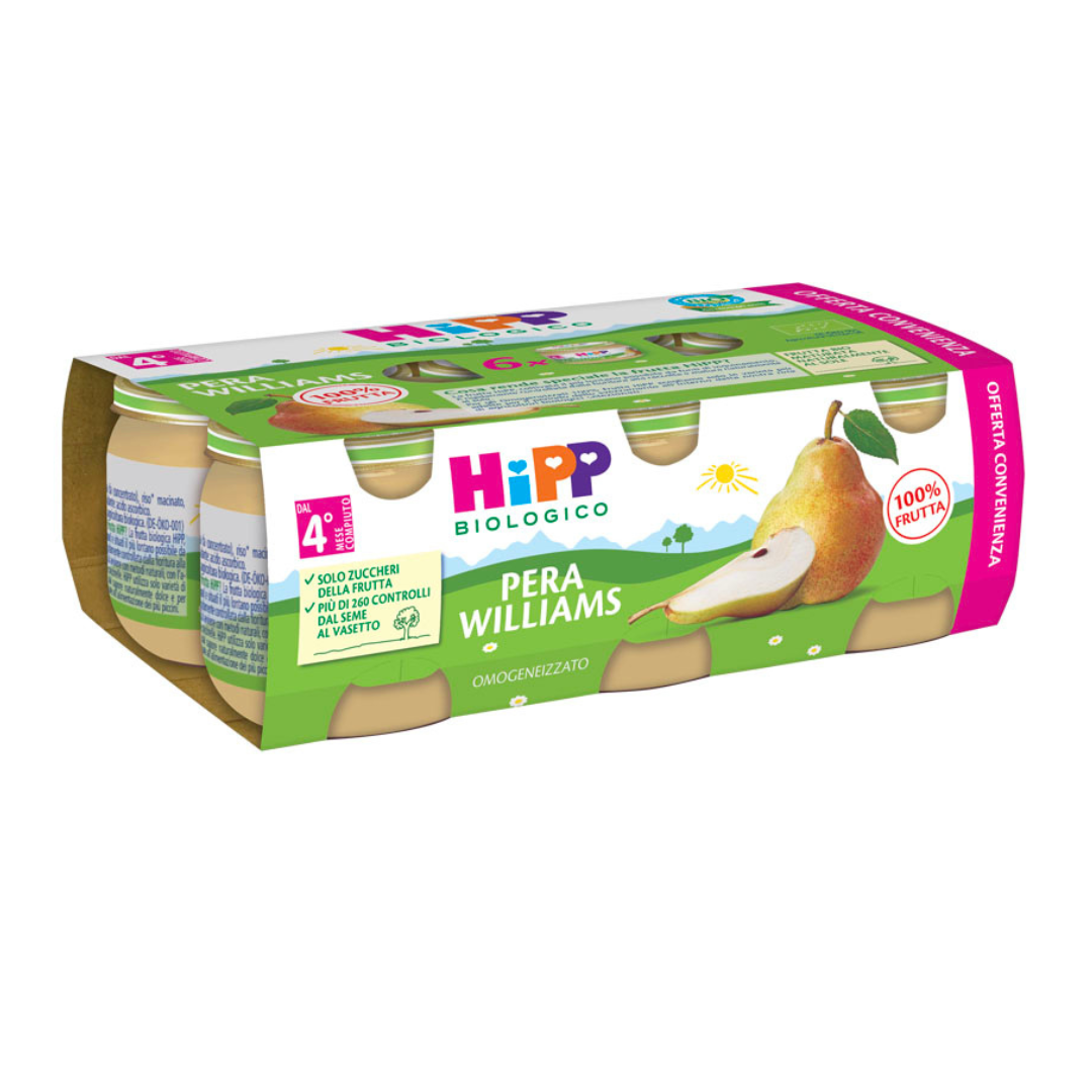 Omogeneizzato frutta Hipp Pera Williams 80gr x6