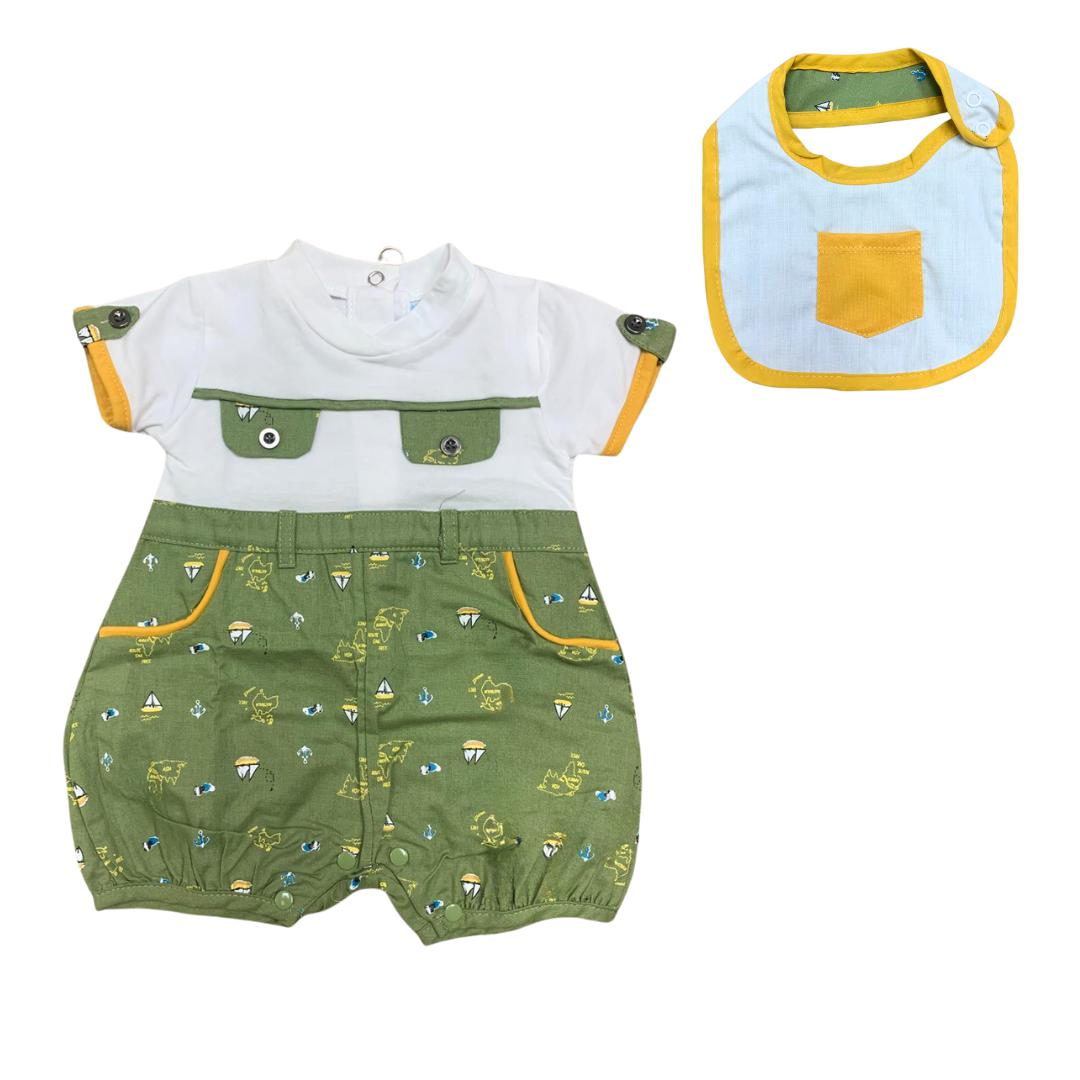 Completo Neonato Pagliaccetto + Bavetta