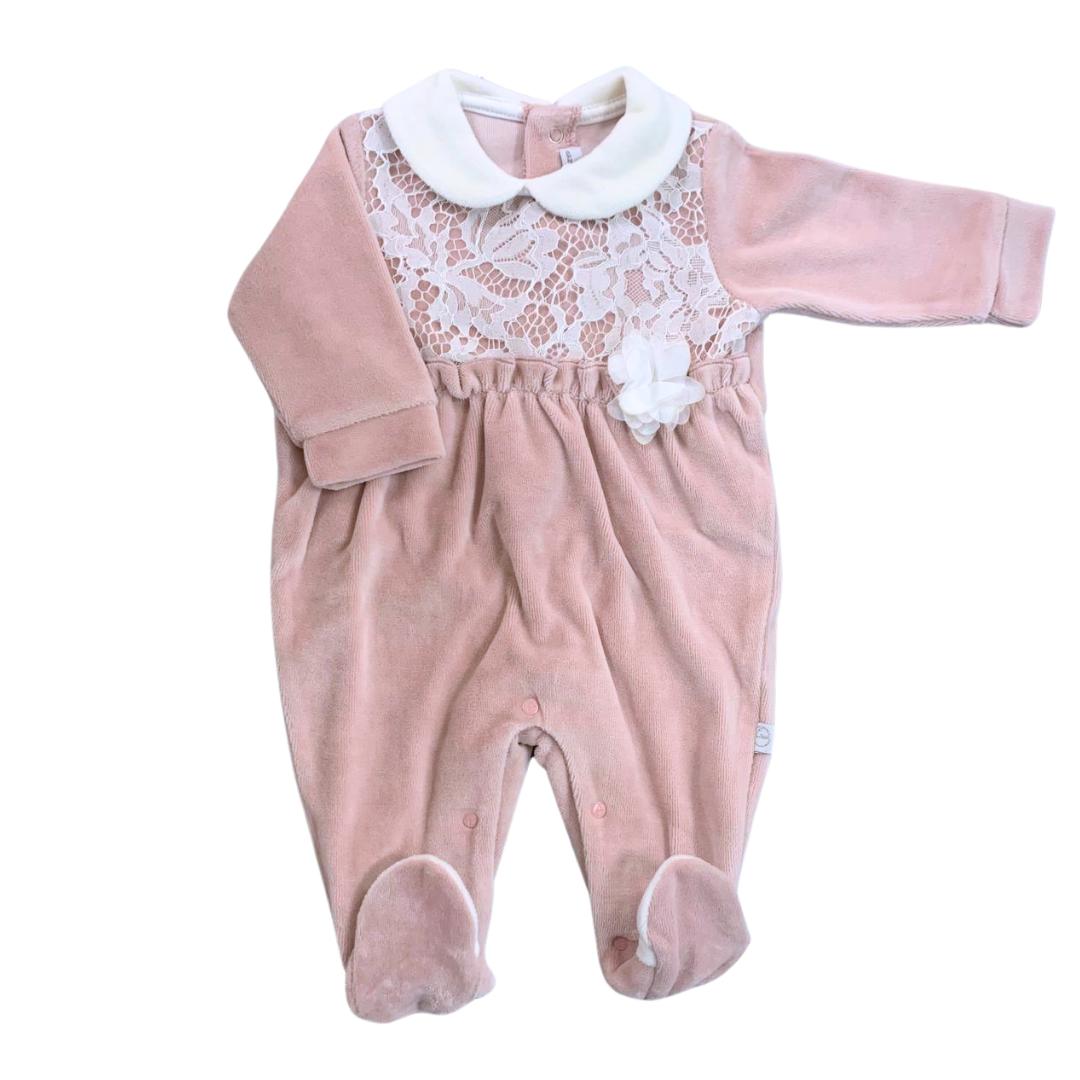 Tutina Neonata/ Bimba in Ciniglia Nazareno Gabrielli con pizzo