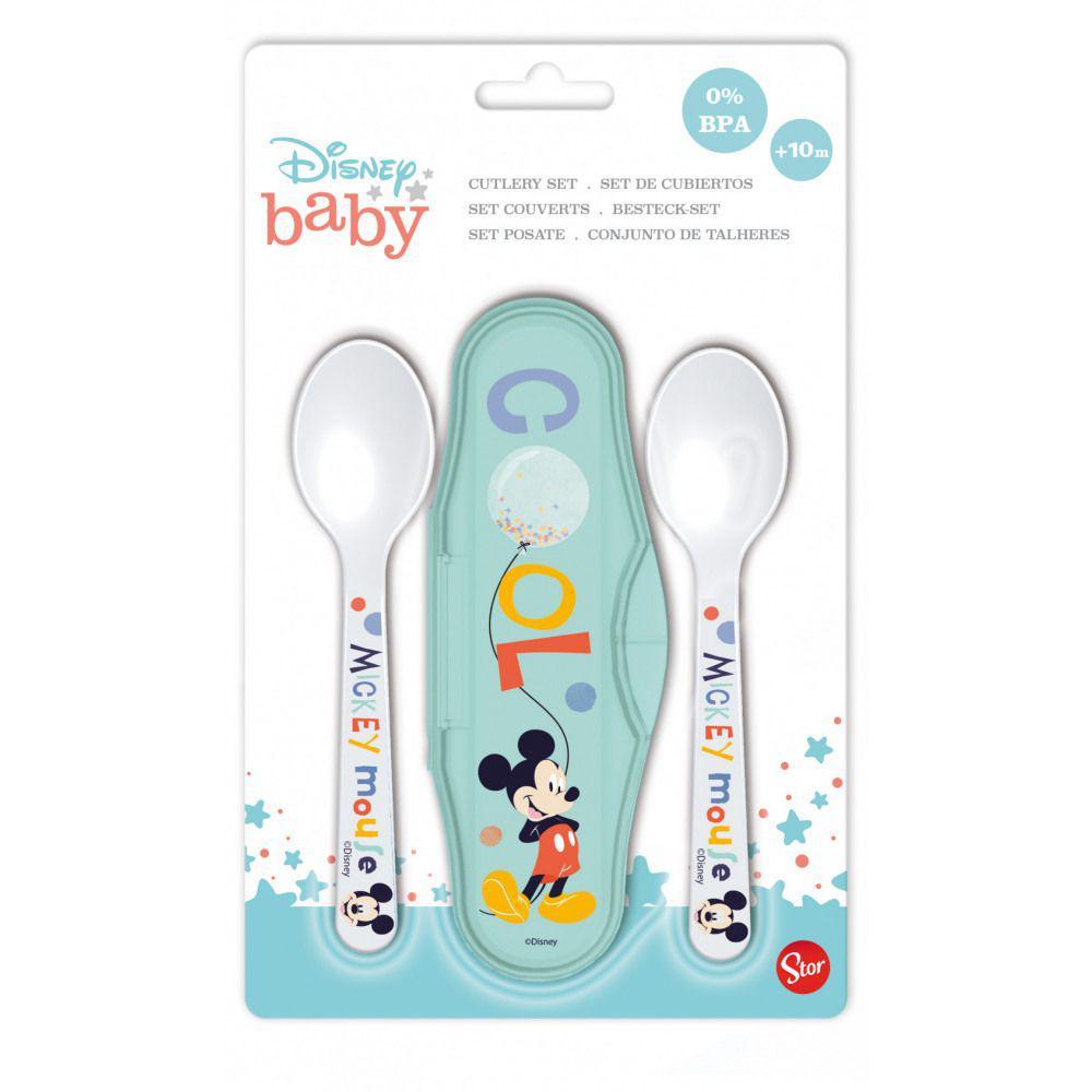 Set posate disney mickey con portaposate - Baby Shop Store