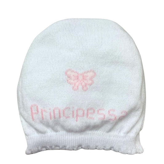 Cappellino in cotone "principessa" Caveja bianco - Baby Shop Store