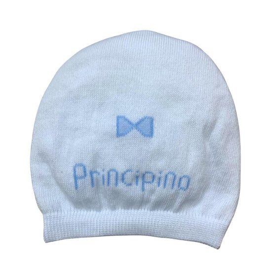 Cappellino in cotone " principino" azzurro Caveja - Baby Shop Store