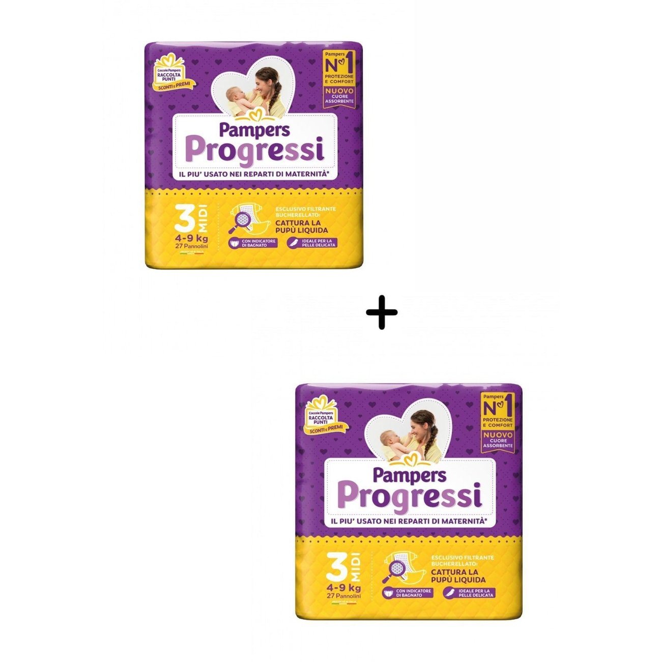 Pampers Progressi midi 54 pezzi 3. misura - Baby Shop Store