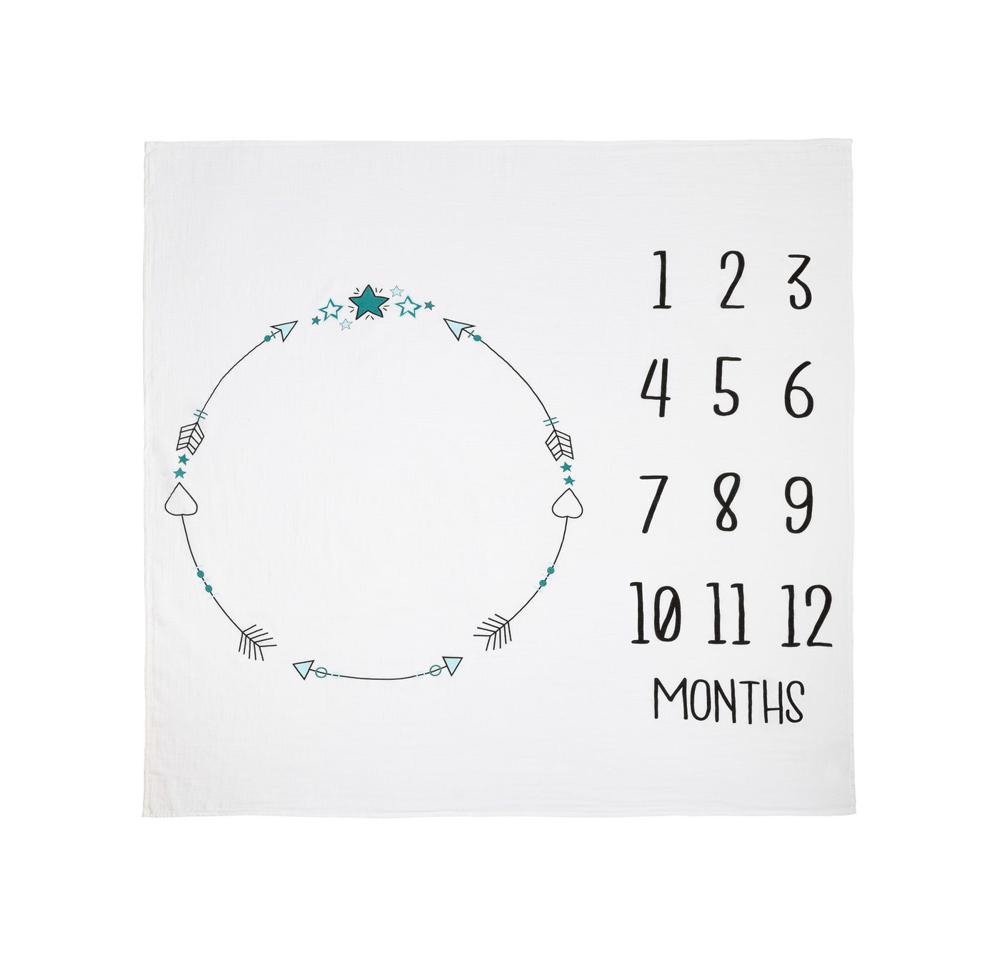 Copertina Neutra in Mussola di Cotone Mesiversario- Set Fotografico