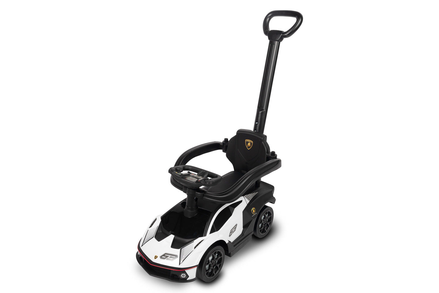 Macchinina Cavalcabile Lamborghini Sport con manico a spinta