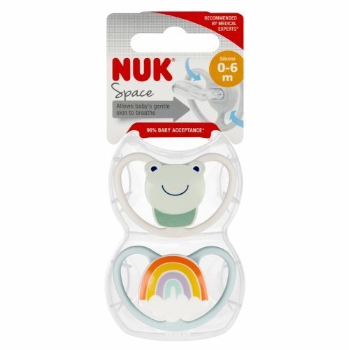 Ciucci Nuk silicone 0-6 mesi 2 pezzi