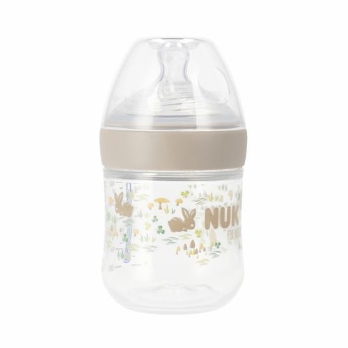 Biberon Nuk 150ml beige con indicatore di temperatura