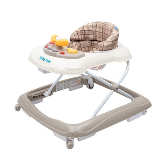 Girello baby mix multifunzione   con ruote in silicone BEIGE