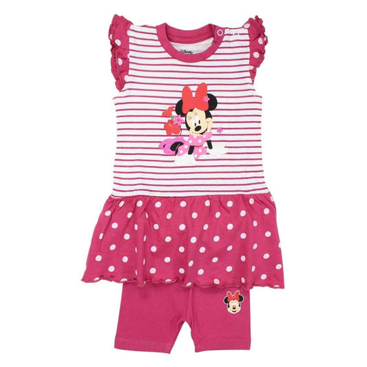 Set Minnie Estivo 100% Cotone Bimba 2pz