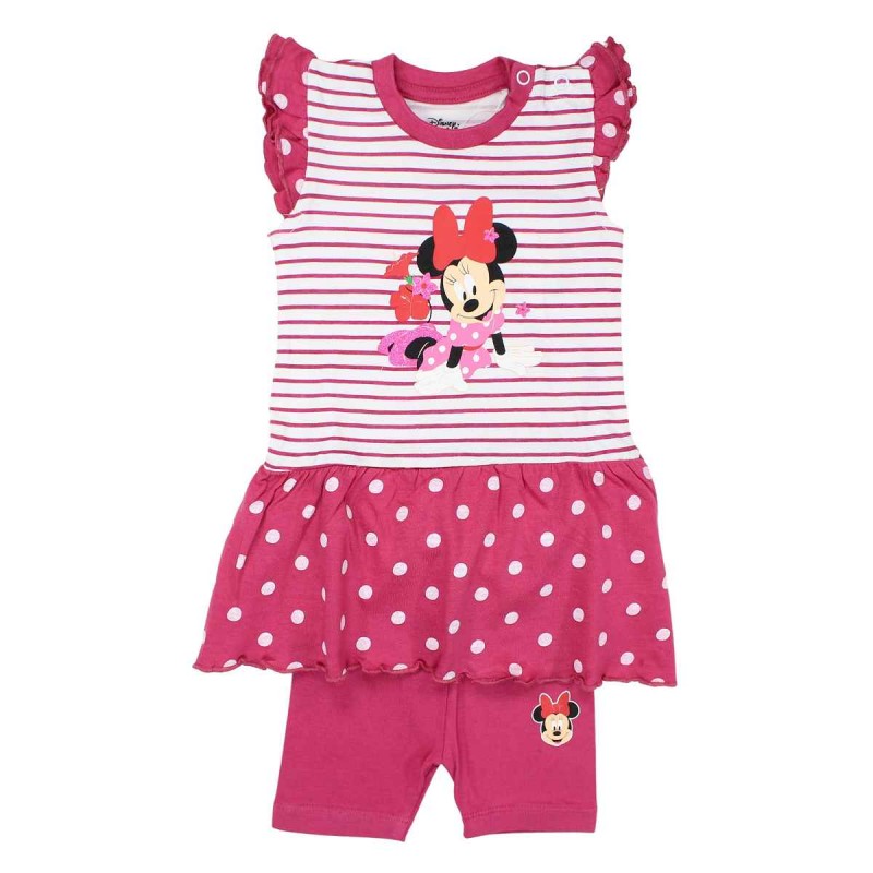 Completino Minnie Estivo 100% Cotone Bimba 2 pezzi
