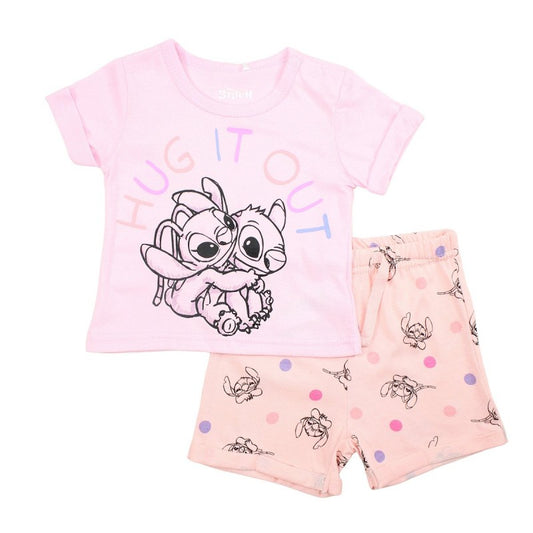 Set Lilo e Stitch Rosa Bimba Estivo