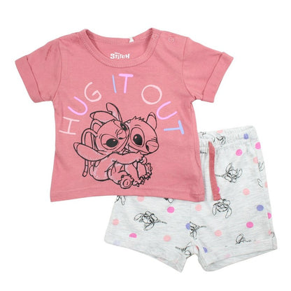 Set Lilo e Stitch Rosa Bimba Estivo