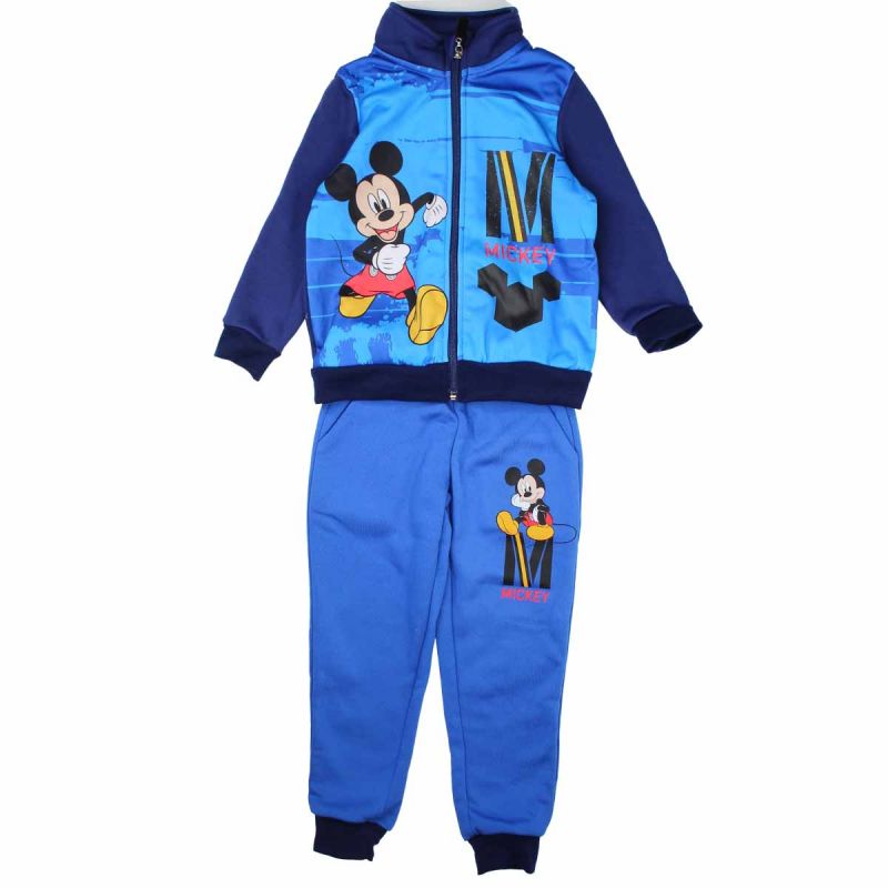 Tuta Sportiva Bambino Mickey Mouse - 2 Pezzi con Giacca e Jogger