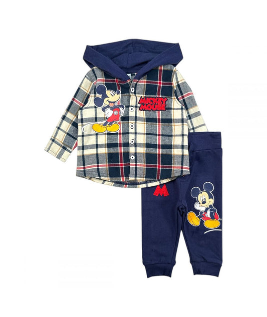 Conjunto de 2 piezas de algodón cálido de invierno para bebé de Mickey