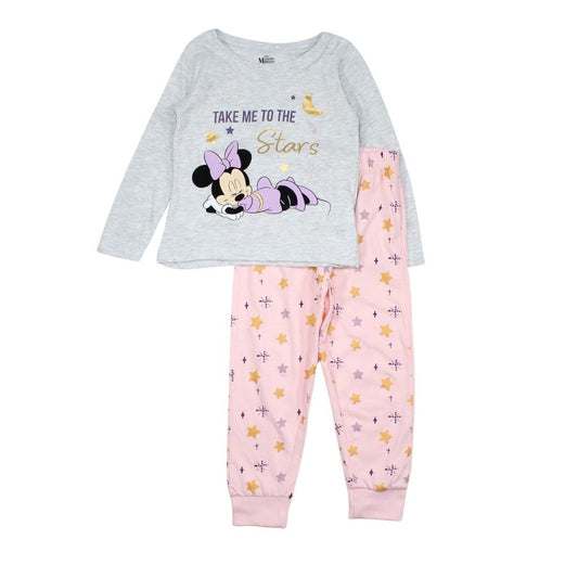 Pijama calentito de minnie de algodón para niña