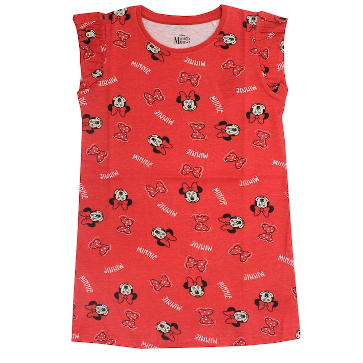 Vestitino Estivo Rosso Cotone Minnie