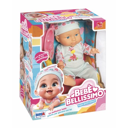 Bambola Bebe Bellissimo 30cm Pappa e Biberon