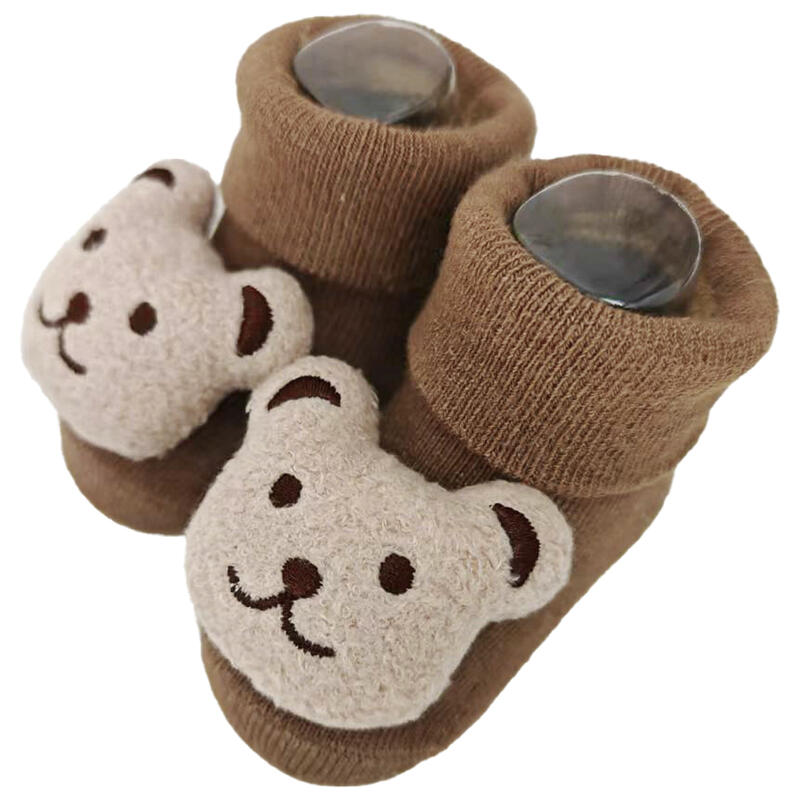 Scarpine Neonato Orsetto – Panna / Marrone