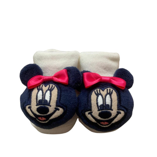 Scarpette in tessuto Minnie sonaglino bianche - Baby Shop Store