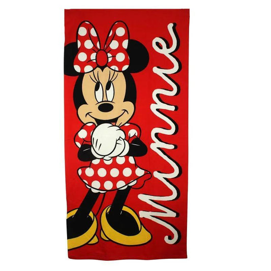 Telo Minnie Rosso Microfibra 70x140cm - Baby Shop Store