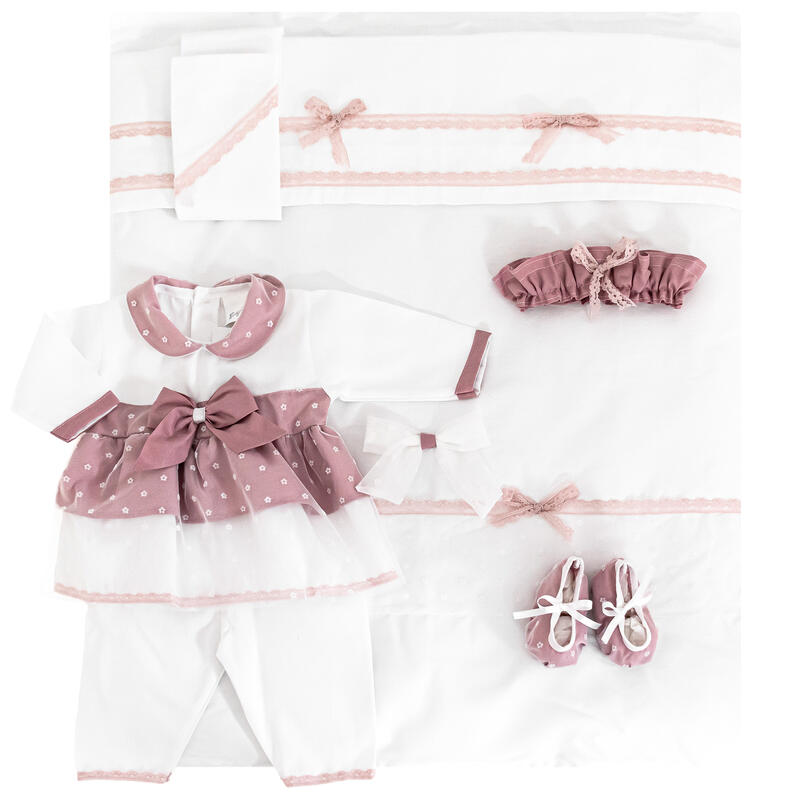 Set Corredino Prima Nascita Elegante – Raffinatezza e Comfort per il Tuo Bebè