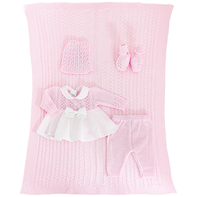 Set Corredino Prima Nascita Maglia – Eleganza e Morbidezza per il Tuo Bebè