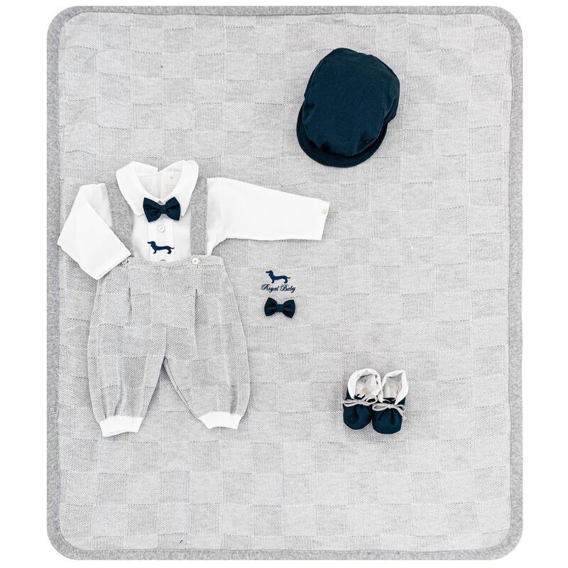 Corredino in filo maschietto Gioie di Susy grigio - Baby Shop Store