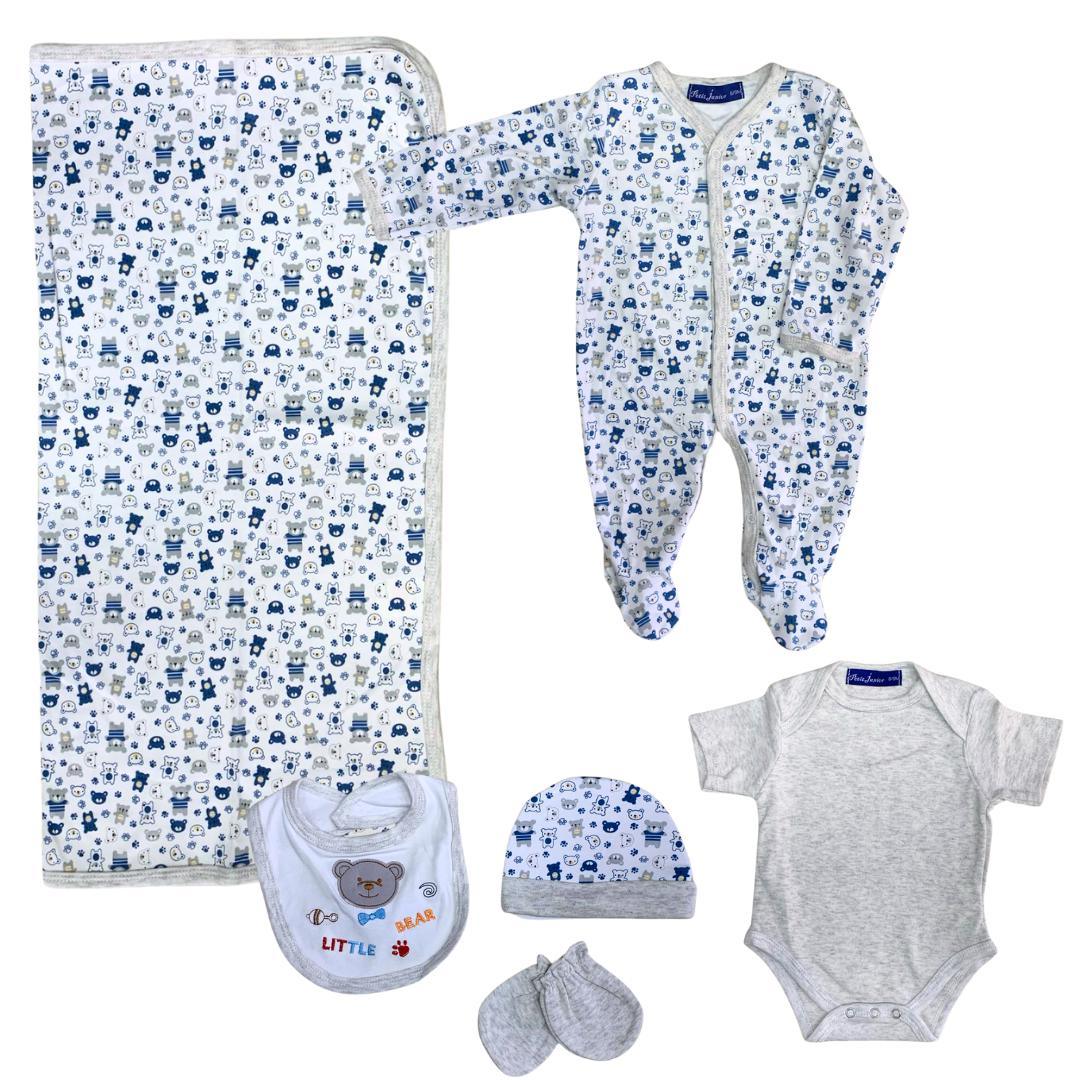 Set 6 pezzi "little bear" grigio - Baby Shop Store