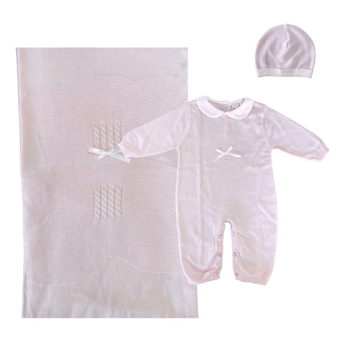 Set Copertina, tutina e cappellino Rosa