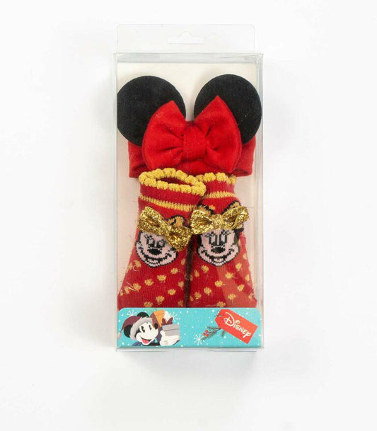 set natalizio fascia e scarpette Minnie