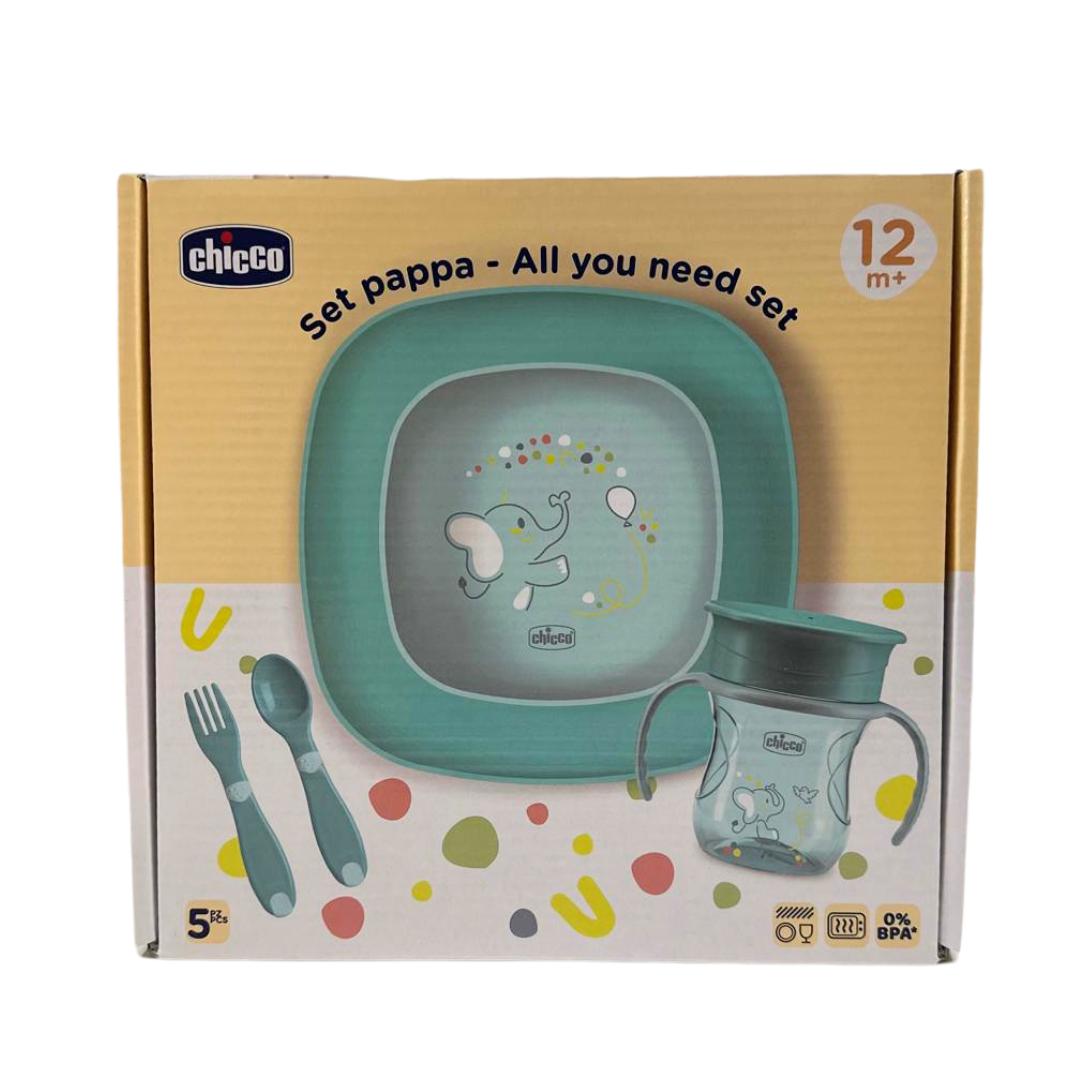 Set Pappa Chicco 12m+ 4 pezzi azzurro