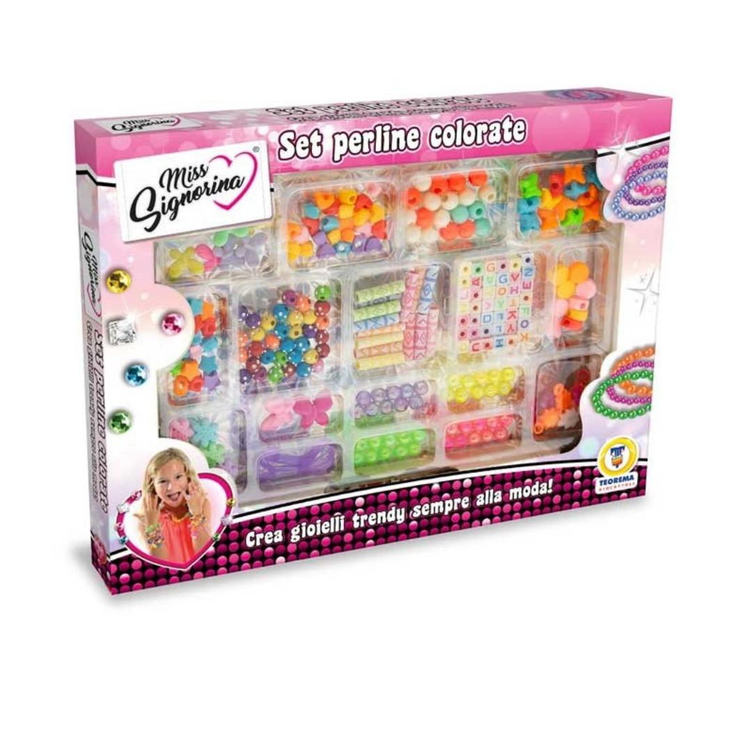 Set  bracciali con perline colorate