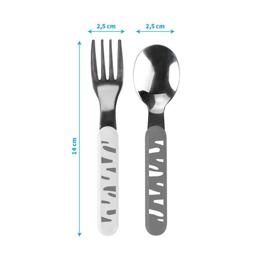 set posate in acciaio inox 12m+ colore neutro
