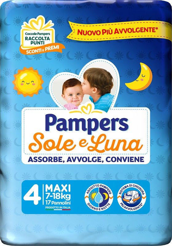Pannolini Sole e Luna 4 misura 17 pannolini 7-18kg