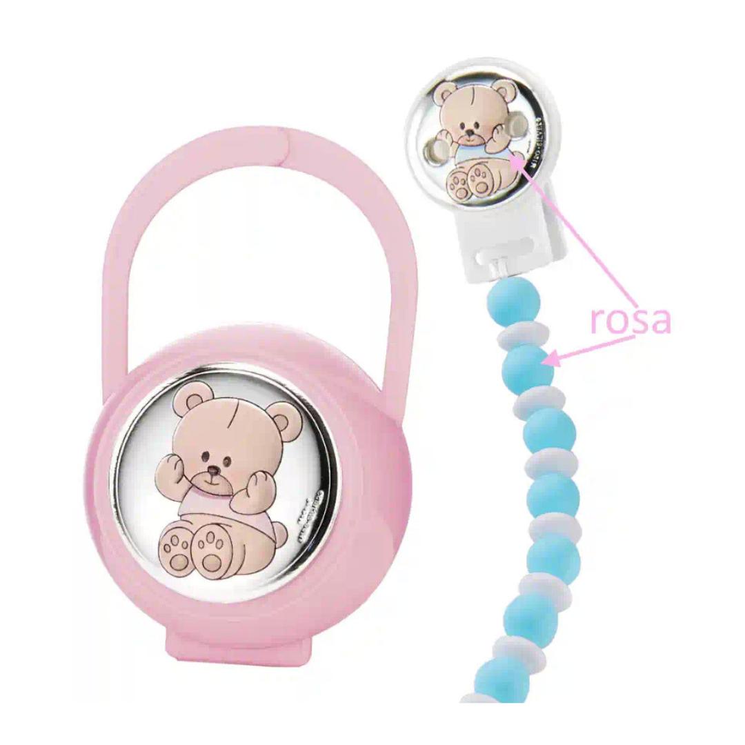 Set Spilla e Portaciuccio Orsetto Rosa