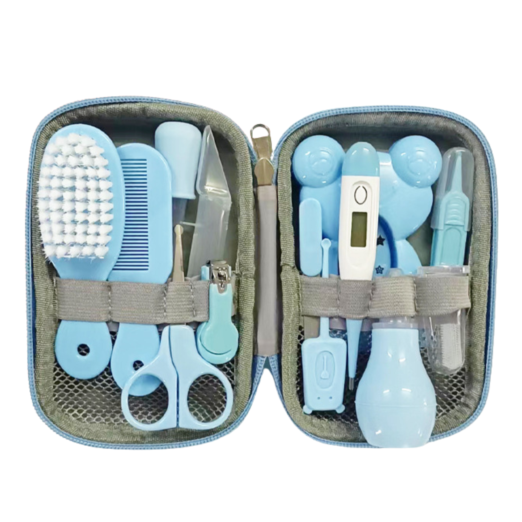 Kit Cura e Igiene per Neonati - 15 Pezzi con Custodia