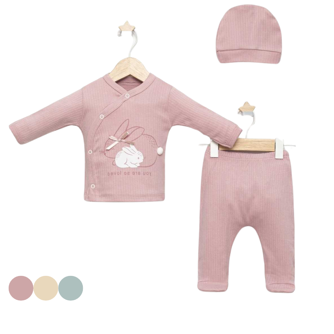 Set Neonata/ Bimba in Cotone-  "Sweet Bunny"