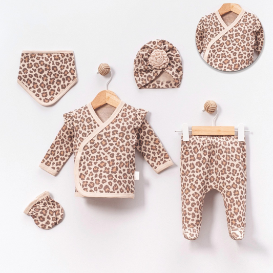 Set  Neonata Leopardo 100% cotone