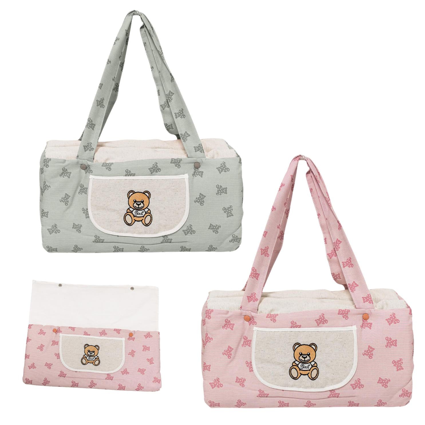 BORSONE CON FASCIATOIO E RICAMO