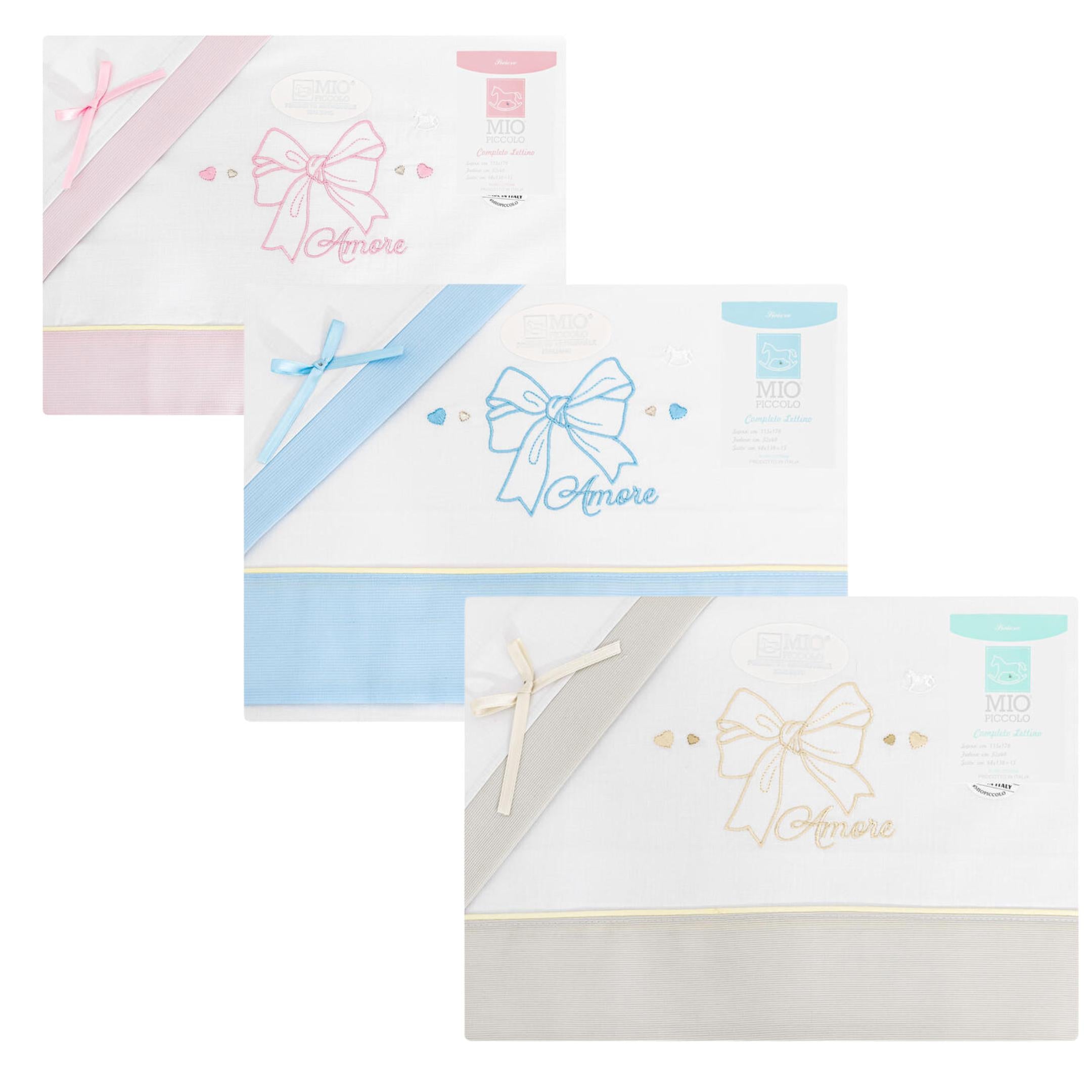 LENZUOLINO LETTINO NEONATO 3 PZ SOPRA+SOTTO+FEDERA