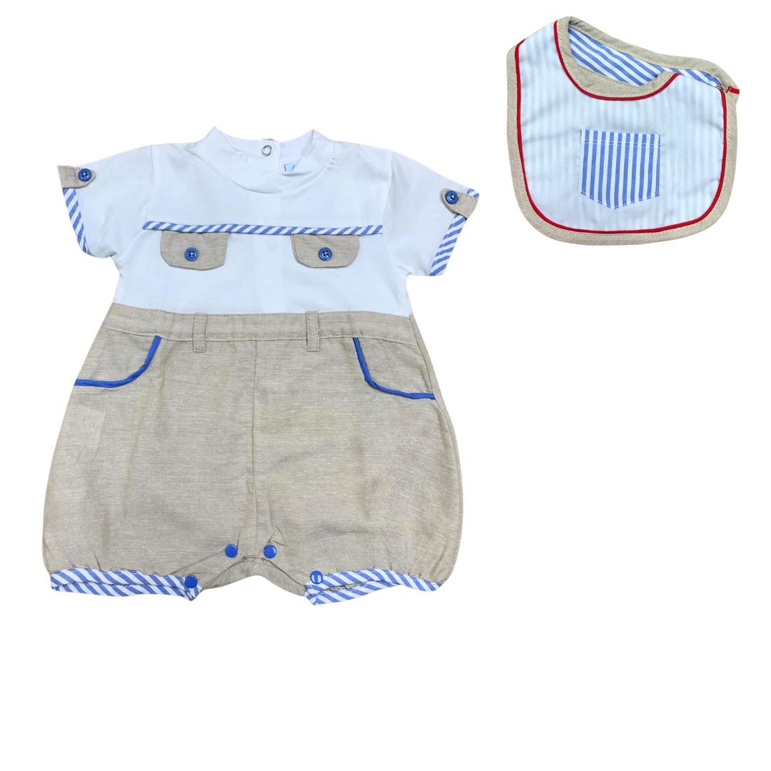 Completo Neonato Pagliaccetto + Bavetta