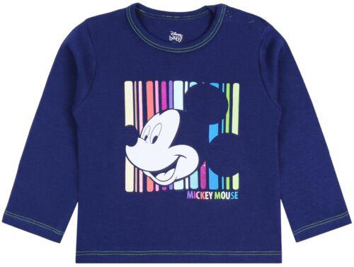 T-shirt manica lunga cotone Mickey Mouse blu