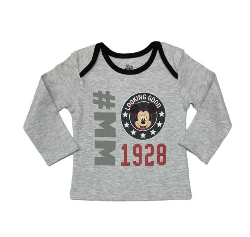 T-shirt manica lunga Mickey Mouse grigia