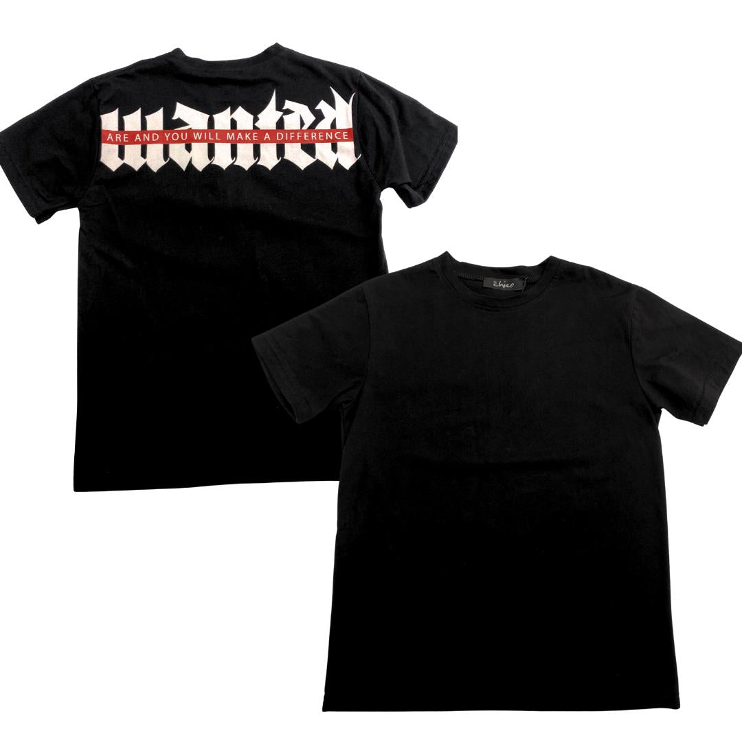 T-Shirt Nera Bimbo con Stampa sul Retro