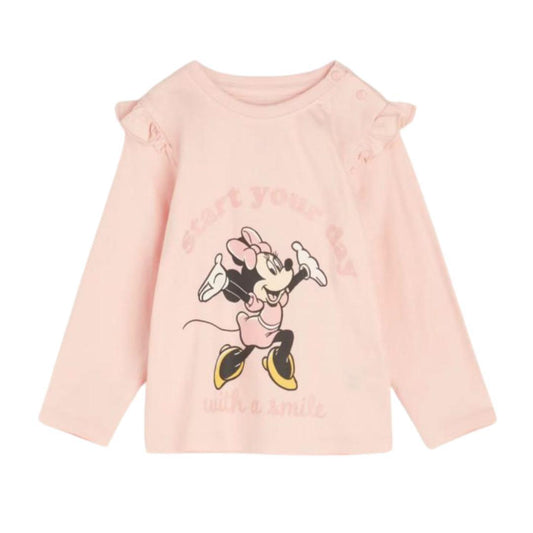 t-shirt manica lunga Minnie rosa in cotone - Baby Shop Store