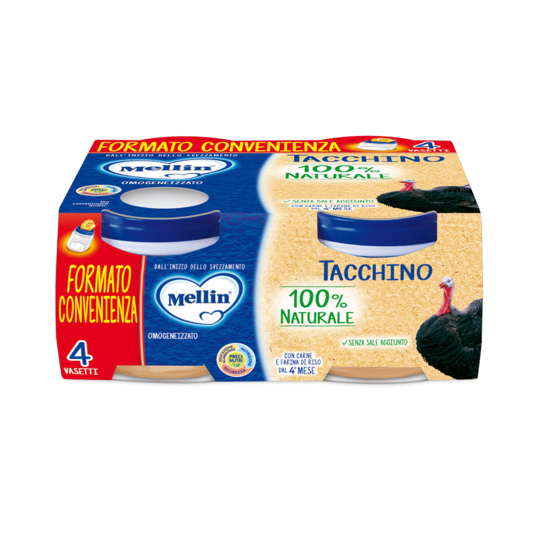 Omogeneizzato Mellin Tacchino   80gr x 4