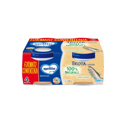 Mellin trota e verdure 4x80gr - Baby Shop Store