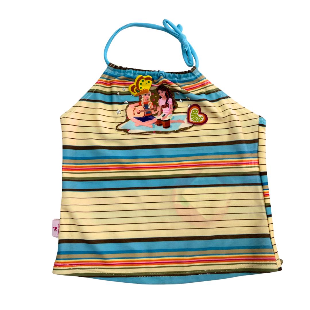 Top Bambina a Righe Multicolor Barbie