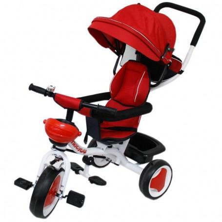 TRICICLO CON MANICO TRICYGO 2 IN 1 ROSSO REVERSIBI - Baby Shop Store